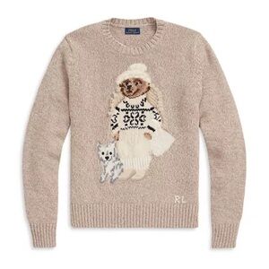 Ralph Lauren Beige Sweater with Bear Design